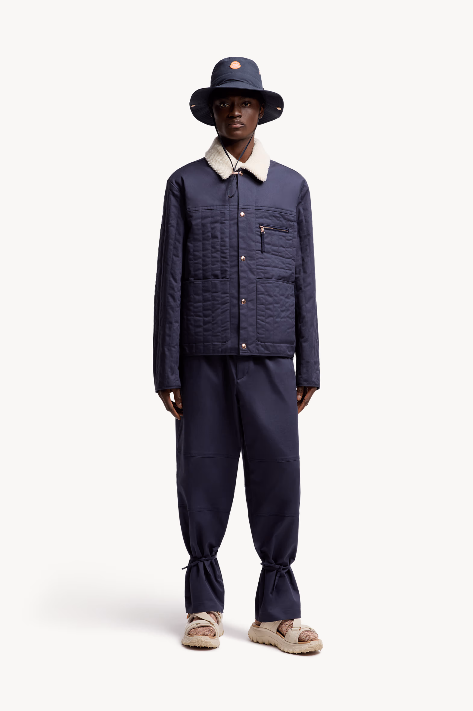 Moncler x Gilga Farm Designed by Donald Glover Kishus Padded Shirt Jacket Men Navy Blue Moncler 0